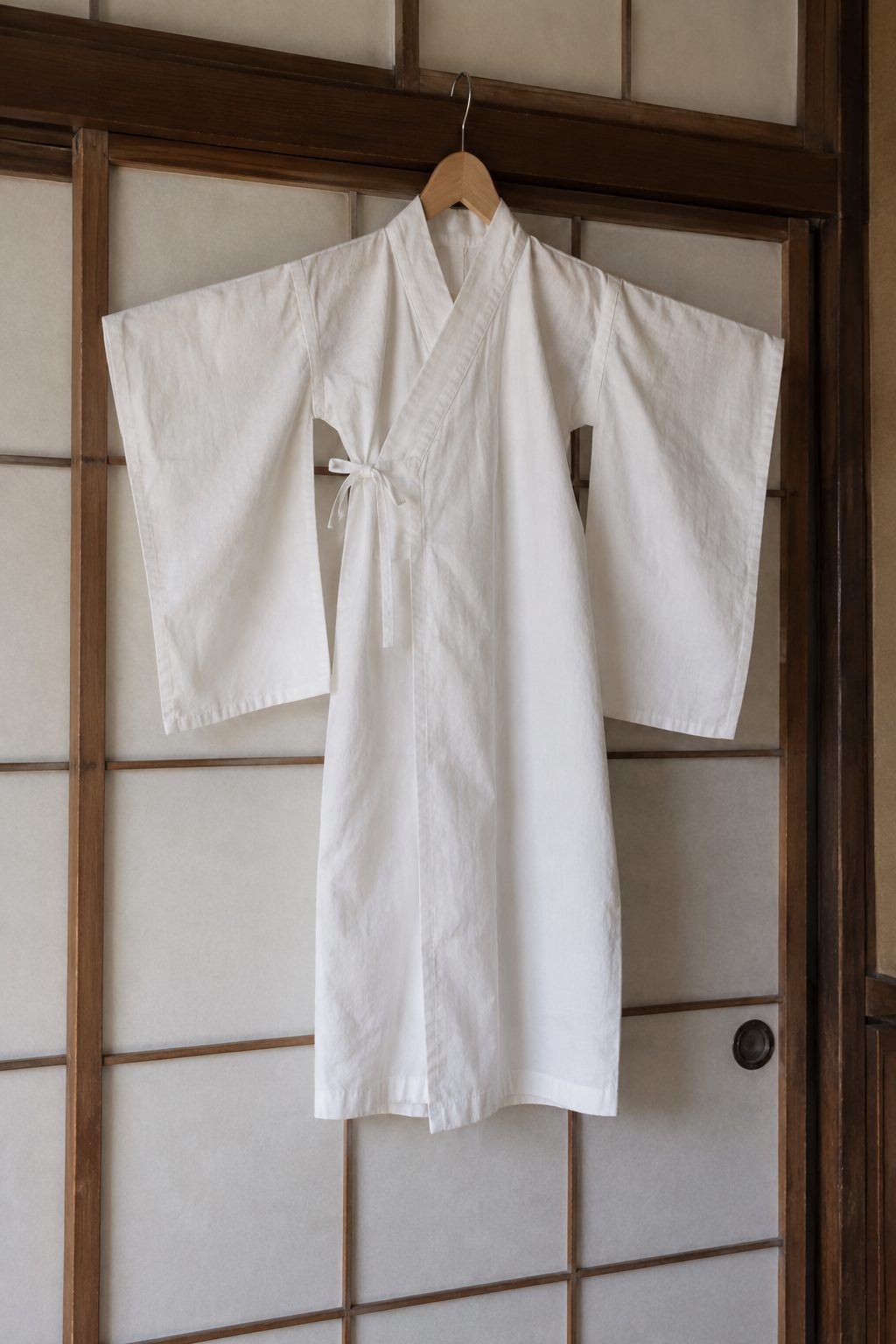 白い布で作られた子供用の着物